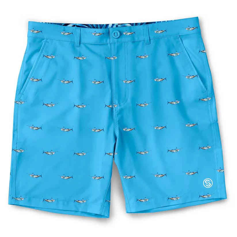 Tropical Marlin Walkshorts - Powder Blue