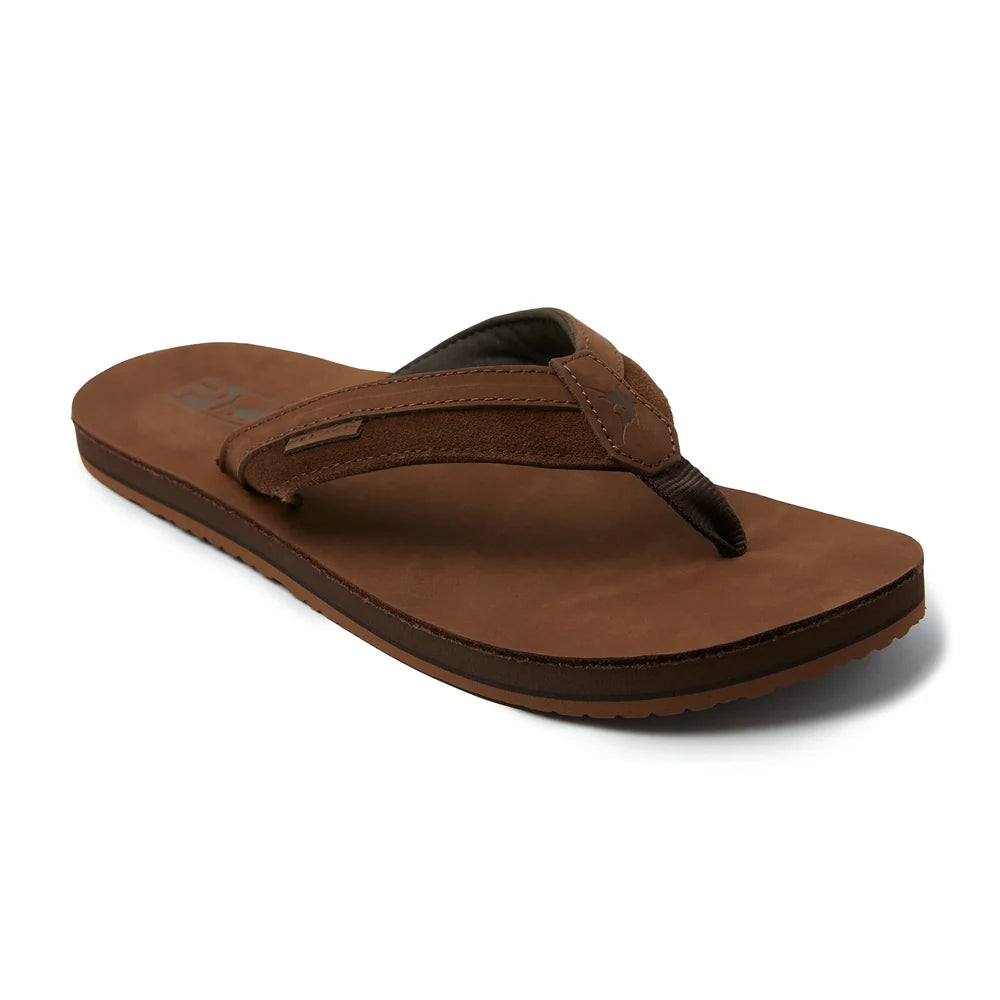 Mai Tai Leather Sandals Brown