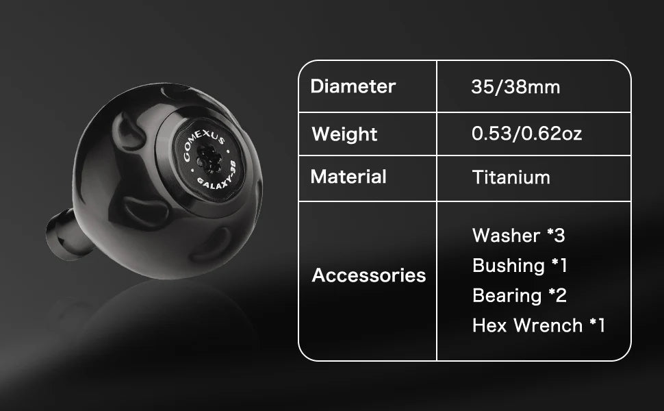 Black 38mm Titanium Knob - TA38BKBK