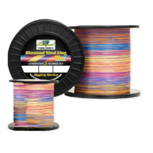 Diamond Yard Line - Jigging Series - Solid 8X Spool - Multi - P/Y/B/O/R