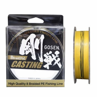 Gosen Casting 8 Braid Line 300M (Yellow/Black)