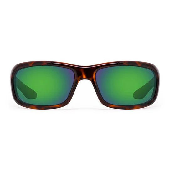 SHASTA -NIRTECH® Polarized Poly-Carbonate Tortoise Lens Color: Light Green Mirror/Brown