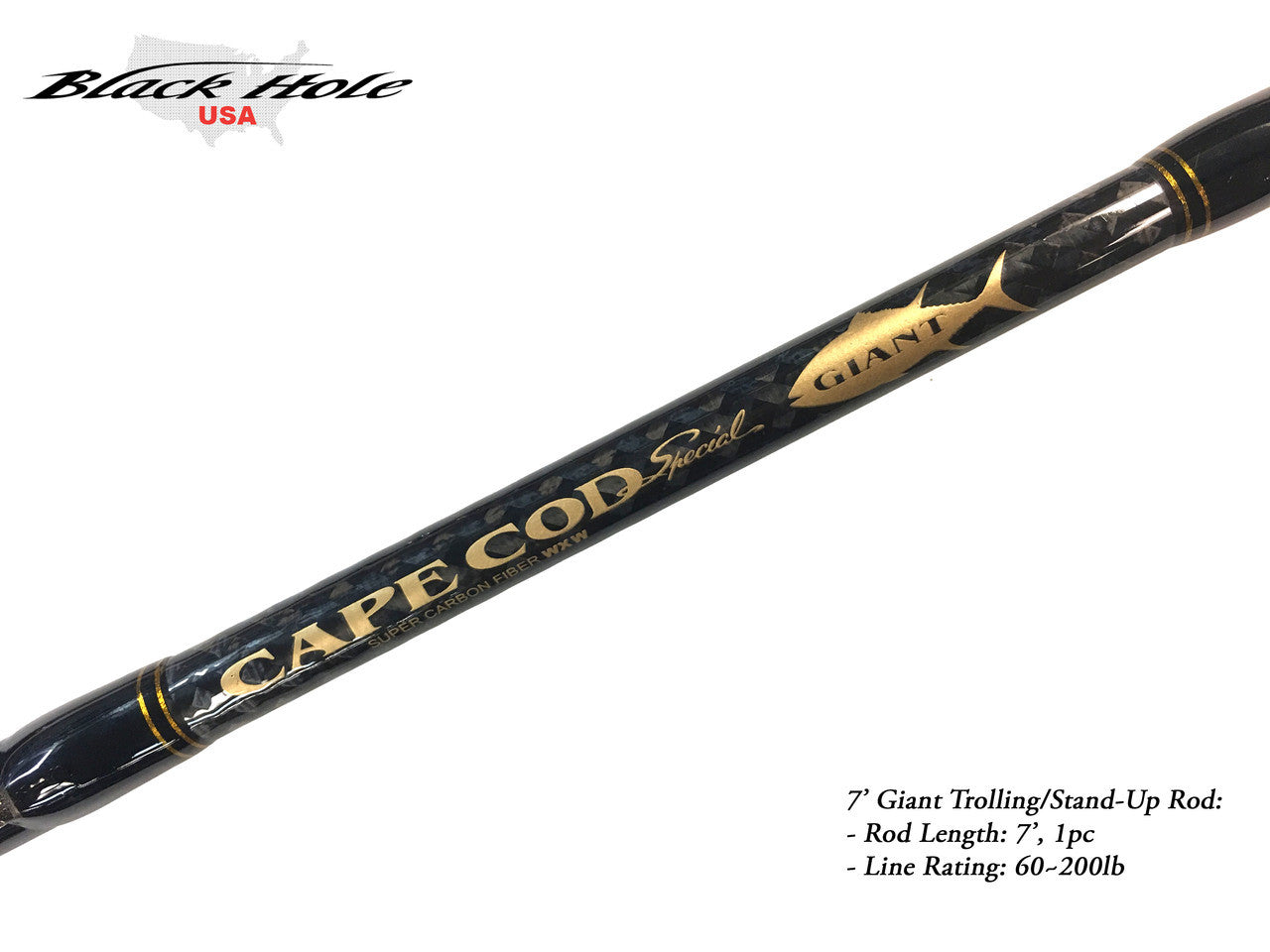 Black Hole 7' GIANT Trolling/Big Game Stand-up Jigging Rod
