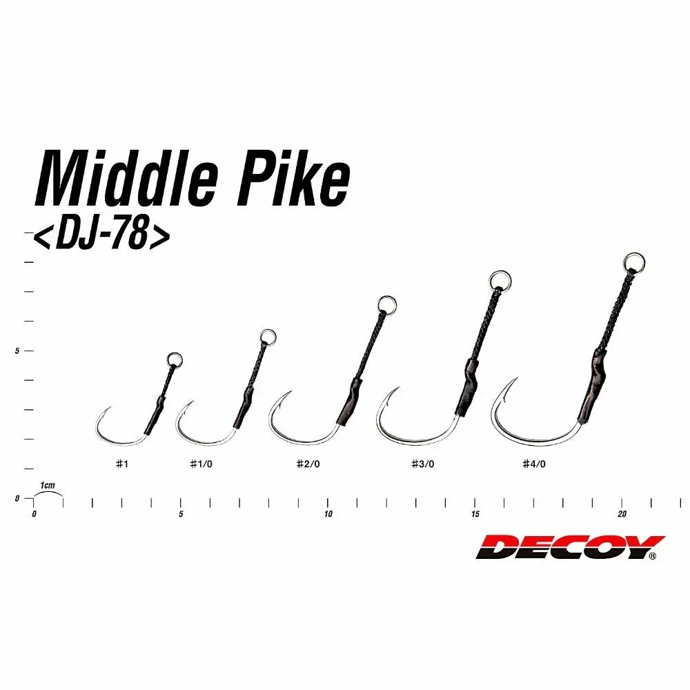 DECOY Saltwater Jigging Pre-Tied Single Assist Hook Middle PIKE DJ-78