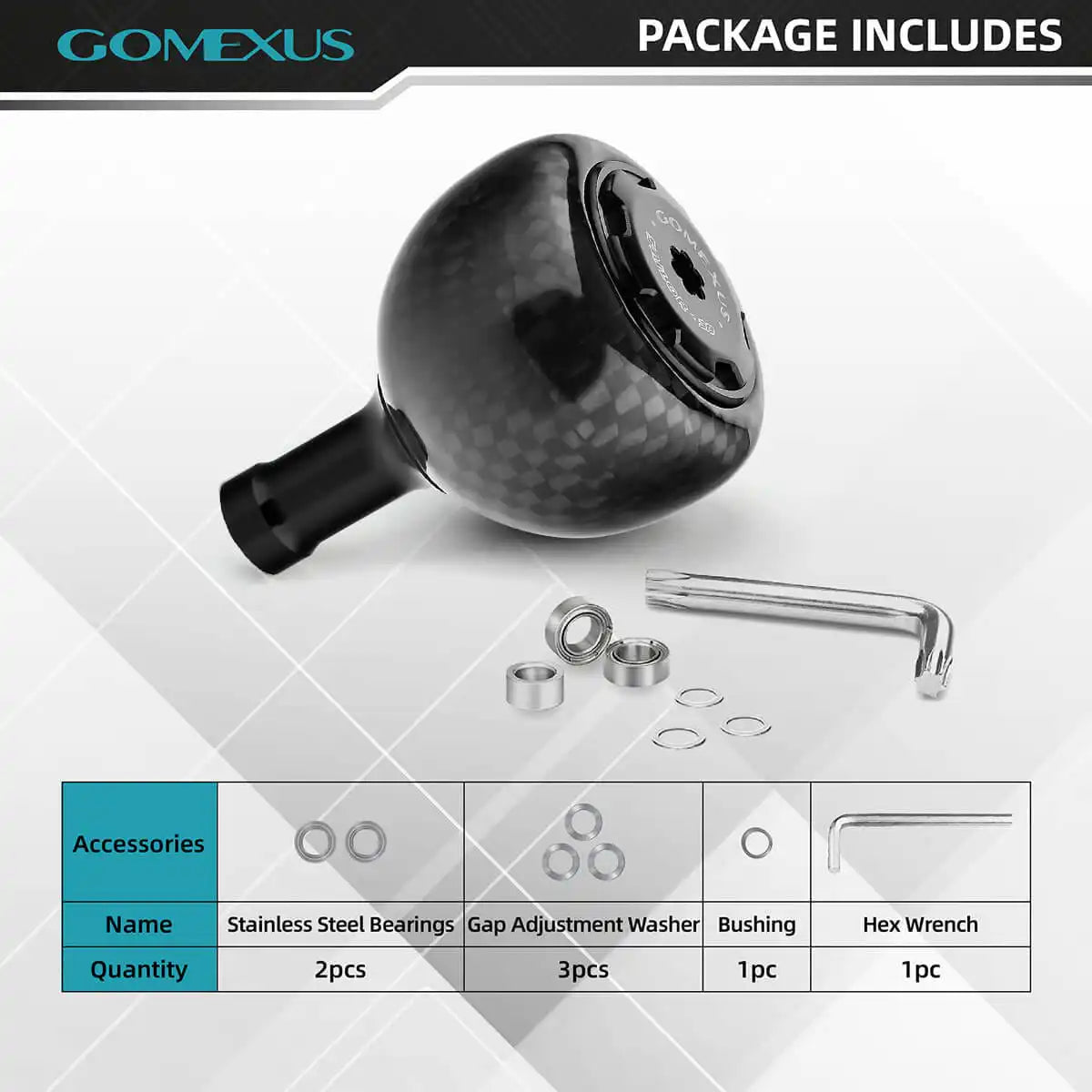 Gomexus Carbon Reel Power Knob 38mm FA38