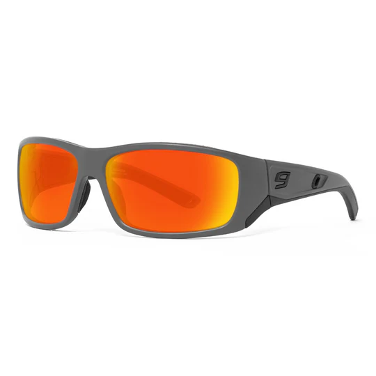 FORK - NIRTECH® Polarized Poly-Carbonate Matte Gray Lens Color: Ornge Coating/Amber