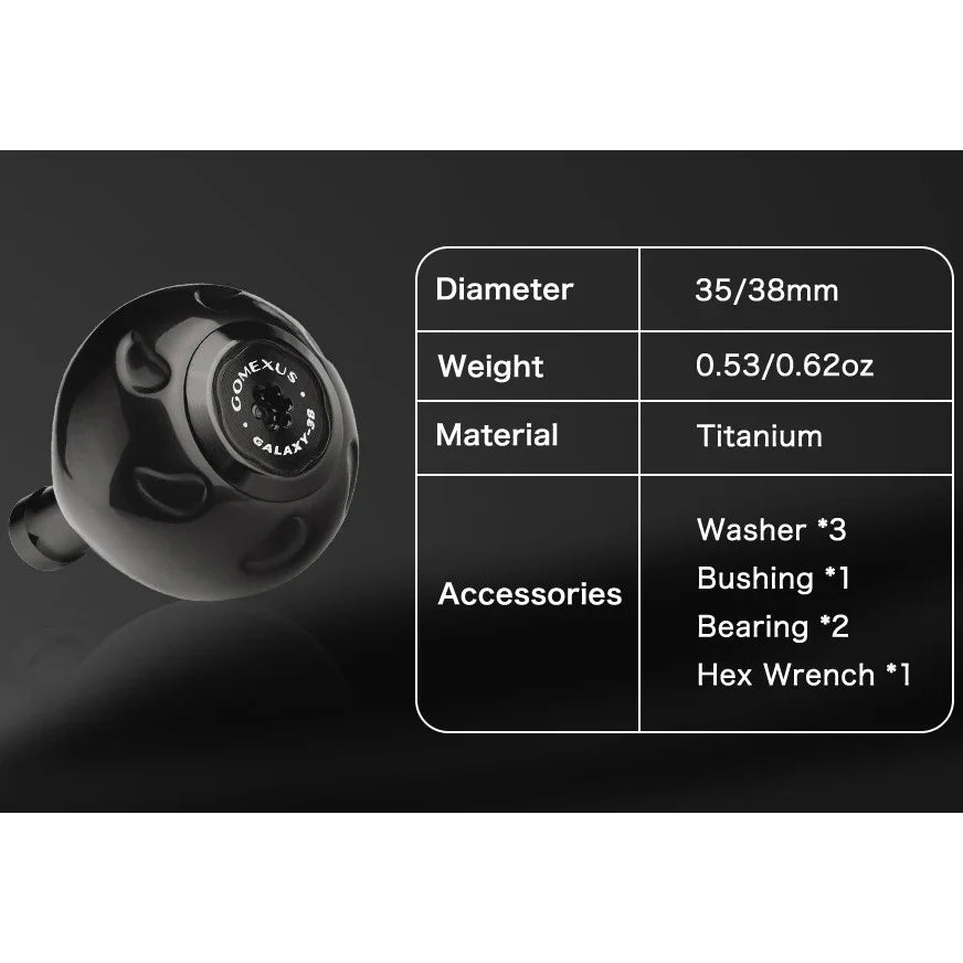 Gomexus TA35S Titanium Power Knob 35mm