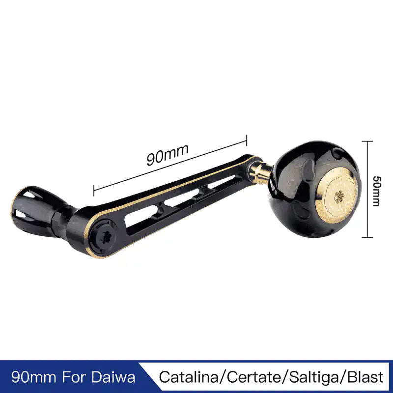 Gomexus Aluminum Handle with Titanium Knob For Saltiga 8000-20000 Certate SW, Caldia SW 8000-14000