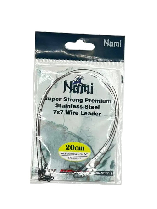 SS 7X7 BARE WIRE LEADER 40LB - 3PCS