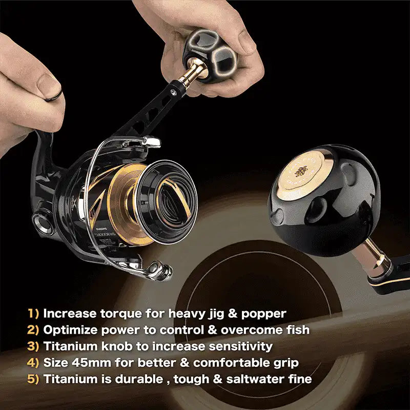 Gomexus Aluminum Handle with Titanium Knob Stella SW 4000-6000 Twinpower SW 4000-6000 - CJ70