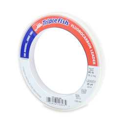 Triple Fish 100% Fluorocarbon Leader Clear, 25 yd / 23 m