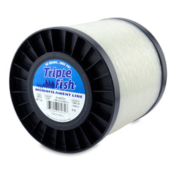 Triple Fish Monofilament Line, 125 lb / 56.7 kg test, .047 in / 1.20 mm dia, Clear, 1850 yd / 1692 m, 5 lb / 2.27 kg Spool