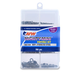 Stainless Steel Crane Swivels - 12 pc #14, 12 pc #12, 12 pc #10, 12 pc #7, 12 pc #5, 12 pc #3, 12 pc #1, 12 pc #1/0