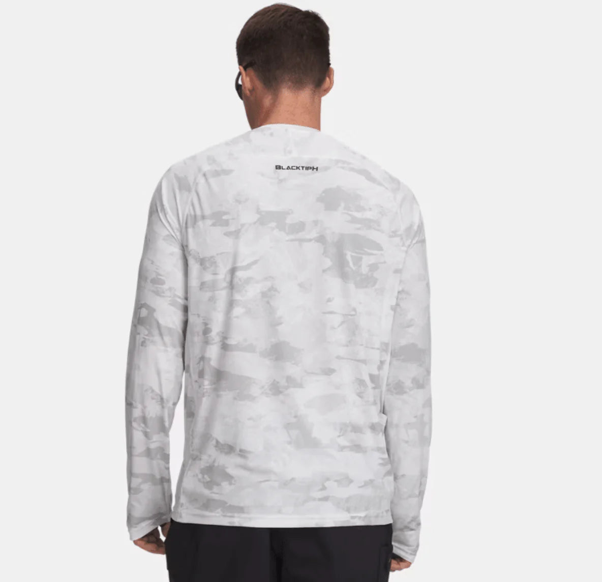 Under Armour x BlacktipH Men’s Fish Elite Camo Performance Long Sleeve Crew - White