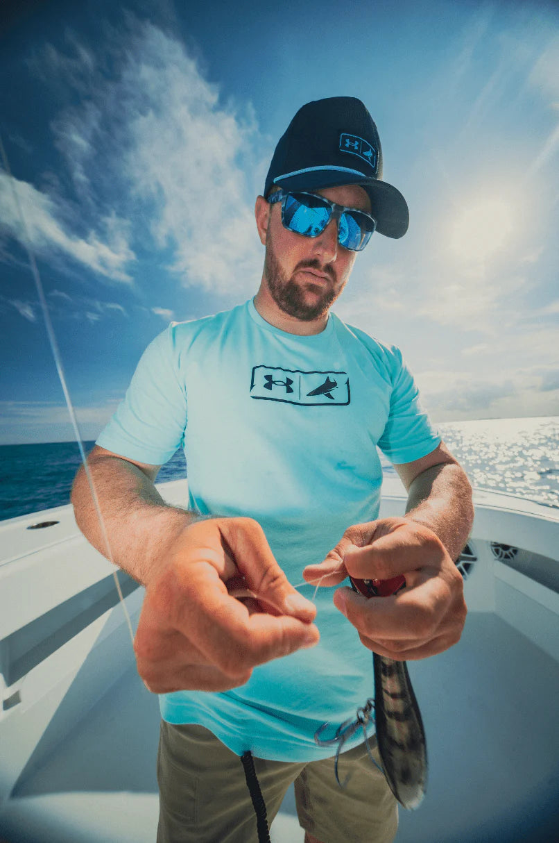 Under Armour x BlacktipH Men’s Fish Logo T-Shirt - Neo Turquoise
