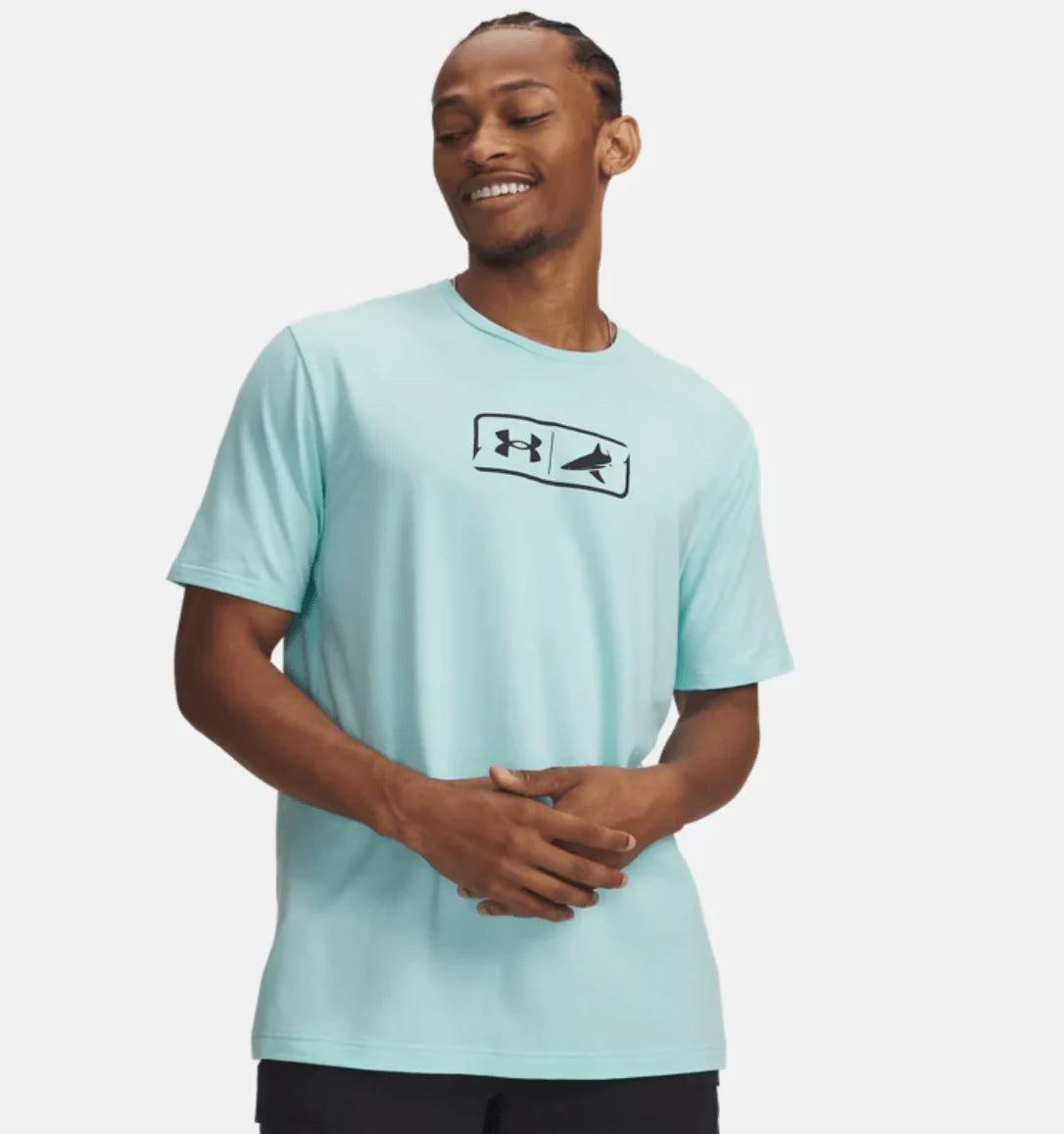 Under Armour x BlacktipH Men’s Fish Logo T-Shirt - Neo Turquoise