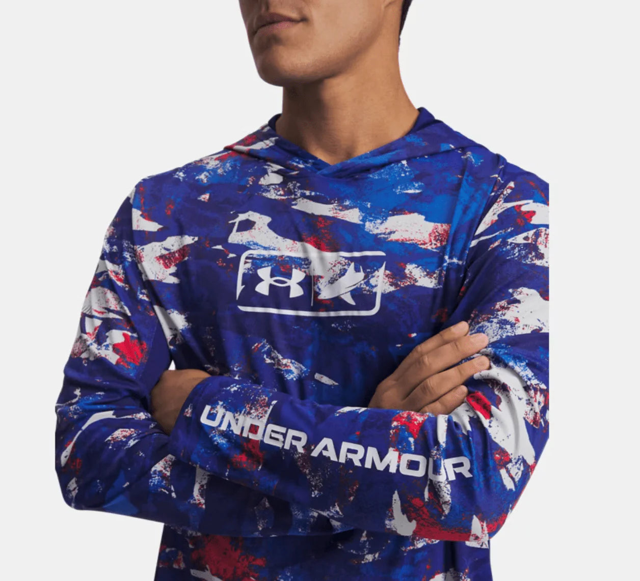 Under Armour x BlacktipH Men’s Fish Pro Camo Performance Hoodie - Caspian